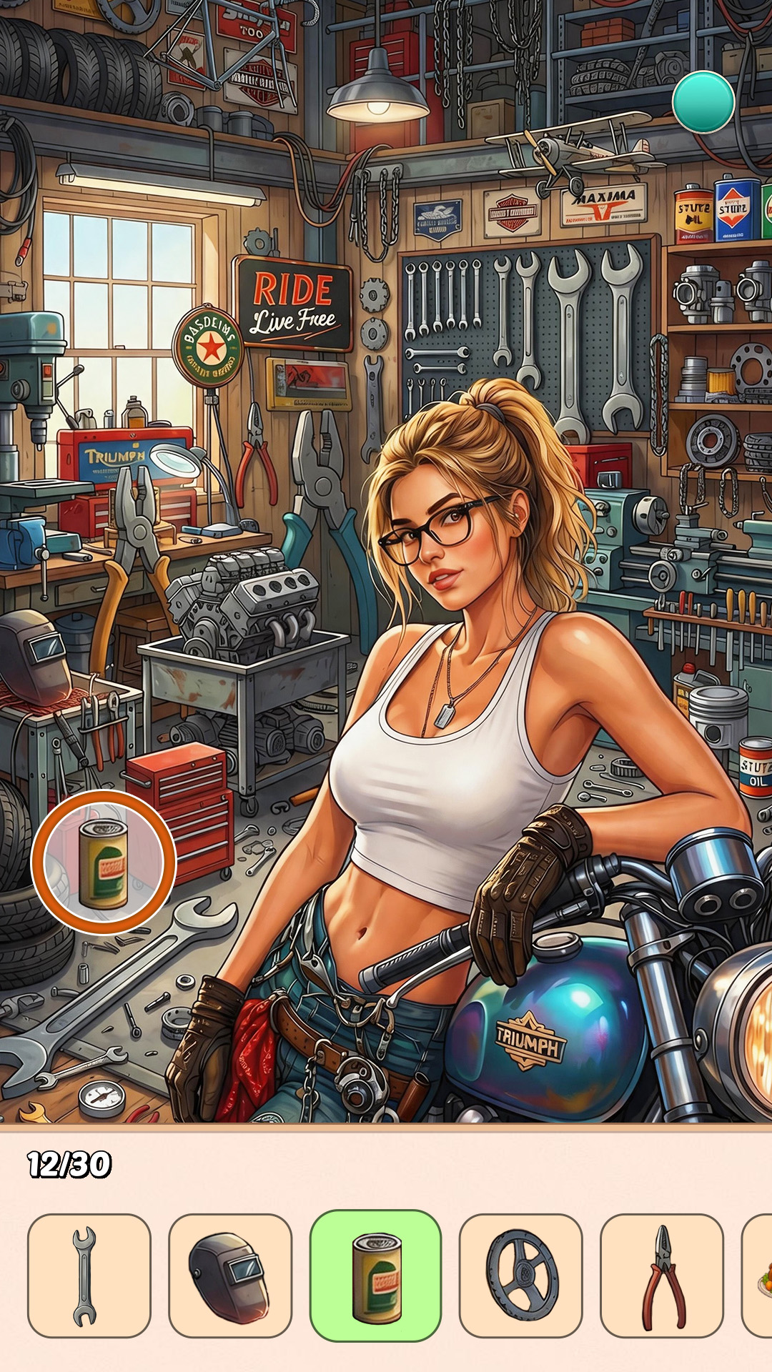 Garage hidden object gameplay