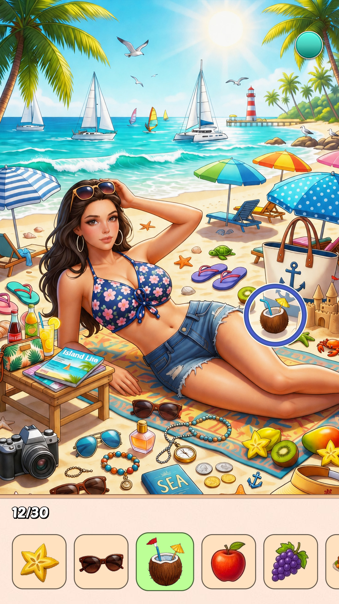 Beach car hidden object gameplay